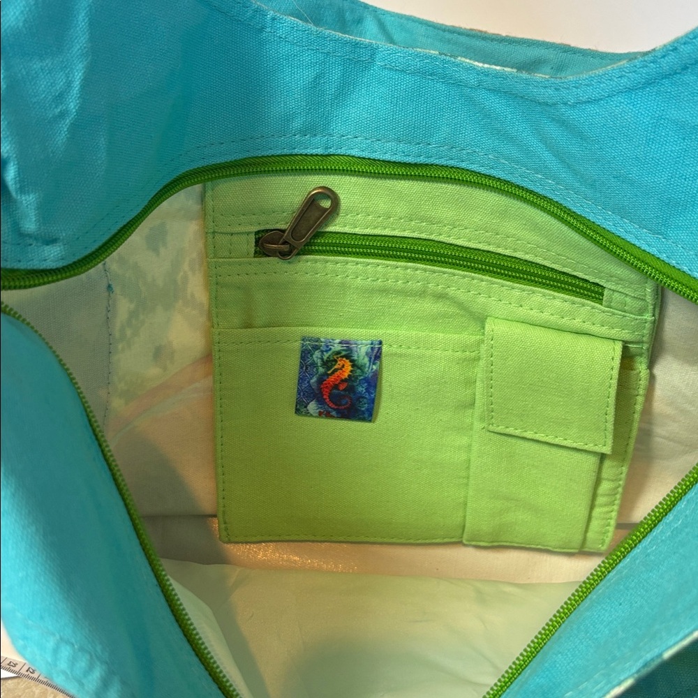 NEW! Paul Brent Canvas Palm Tree Themed Tote - Picture 6 of 8